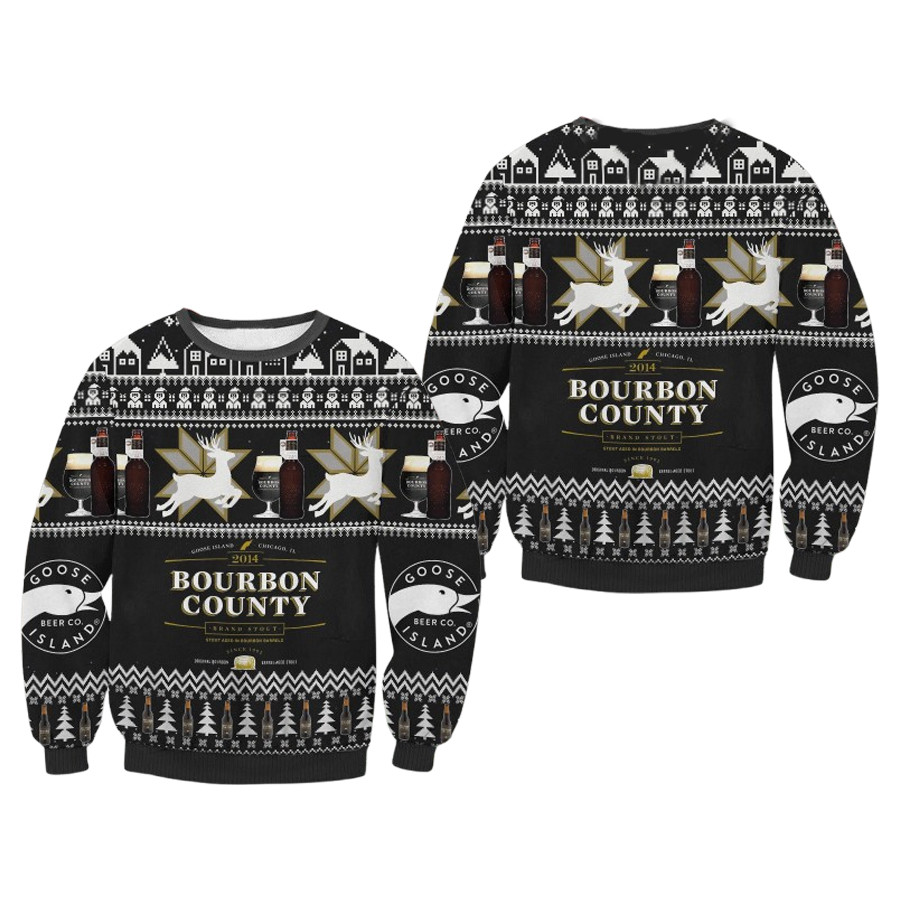 Goose Island Bourbon County Ugly Christmas Sweater