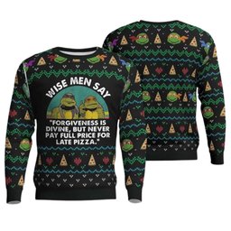The Teenage Mutant Ninja Turtles Pizza Wise Men Say Ugly Christmas Sweater