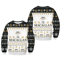 Macallan Luxury Single Malt Scotch Whisky Ugly Christmas Sweater