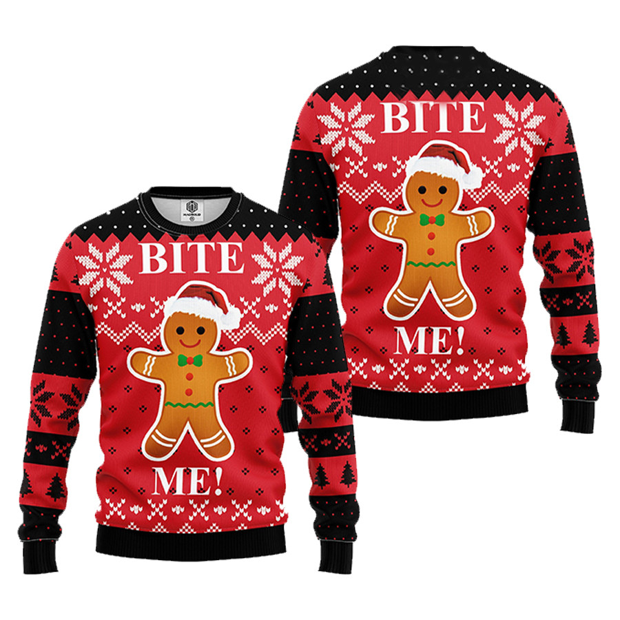 Bite Me Cookie Ugly Christmas Sweater