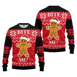 Bite Me Cookie Ugly Christmas Sweater