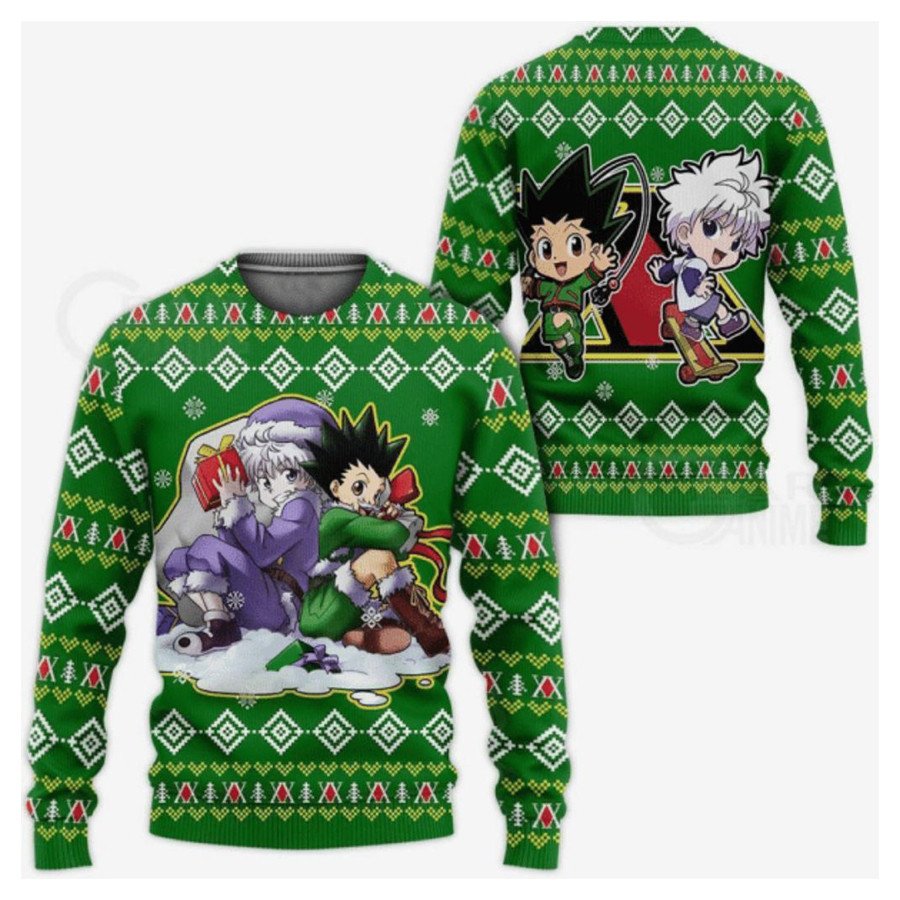 Hunter Hunter Anime Gon Killua Hunter Hunter Anime Gift Fan Ugly Christmas Sweater