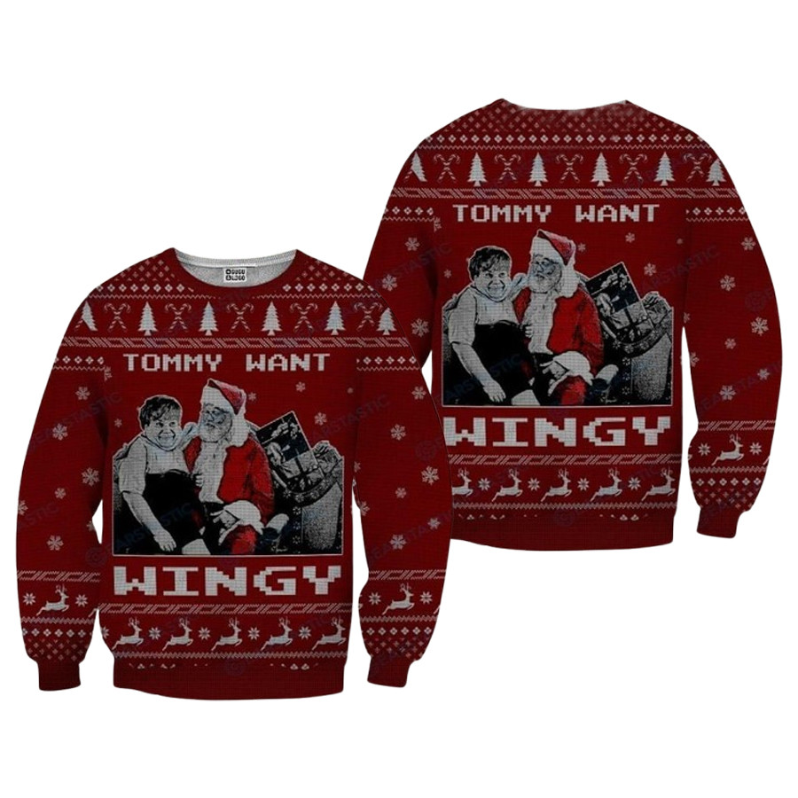 Tommy Want Wingy Tommy Boy Ugly Christmas Sweater