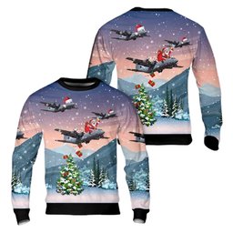 Royal Canadian Air Force Lockheed Martin Cc 130J 30 Hercules (L 382) Ugly Christmas Sweater