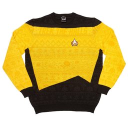 Star Trek Yellow Christmas Ugly Sweater