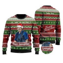 All I Want For Is Bruce Springsteen Xmas Ugly Christmas Sweater