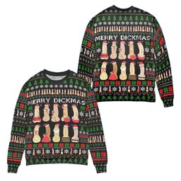 Merry Dickmas Ugly Christmas Sweater