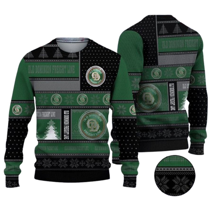Old Dominion Freight Line Logo Ugly Christmas Sweater