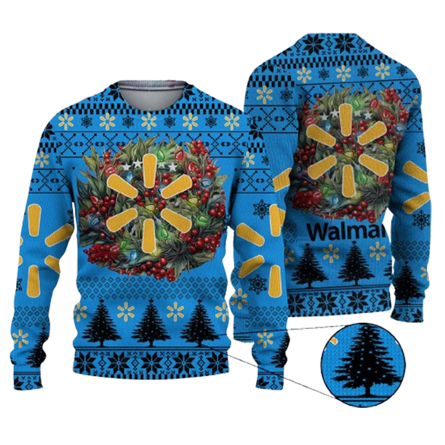 Walmart Logo Company Ugly Christmas Sweater