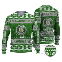 Damn Right I Love Old Dominion Freight Line Now And Forever Ugly Christmas Sweater