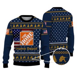 The Home Depot Company Hunting Usa Flag Ugly Christmas Sweater