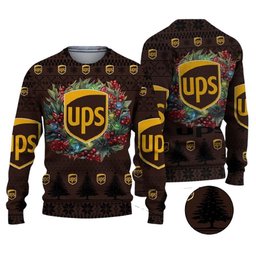 Christmas 2024 Ups Logo Ugly Christmas Sweater