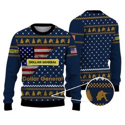 The Dollar General Company Hunting Usa Flag Ugly Christmas Sweater