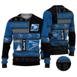 Usps Logo Ugly Christmas Sweater
