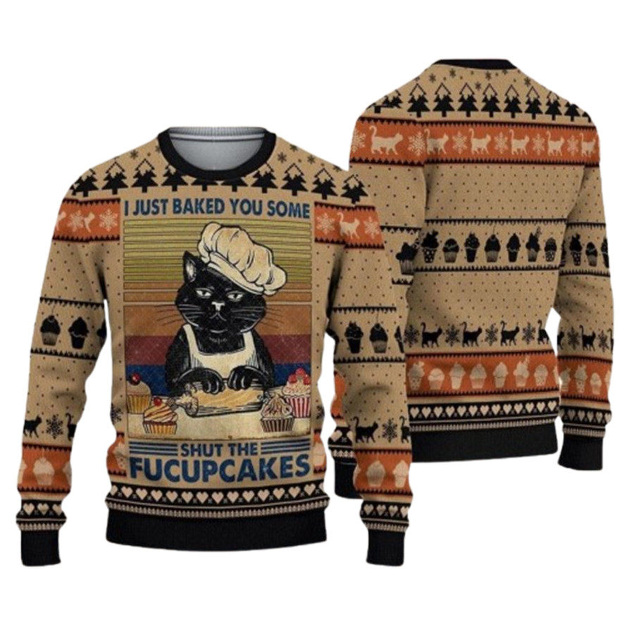 Shut The Fucupcakes Ugly Christmas Sweater