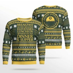 Breakfast Second Breakfast Lotr Gift Breakfast Second Breakfast Lotr Ugly Christmas Sweater