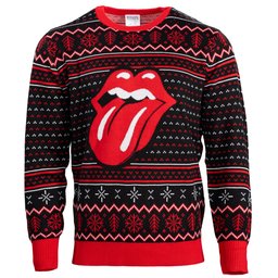 Rolling Stones Lips Tongue Christmas Ugly Sweater