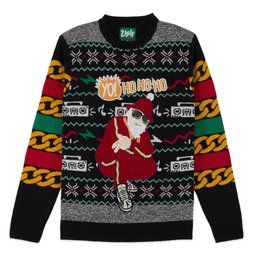 Yo Ho Ho Rap Santa Full Pattern Ugly Christmas Sweater