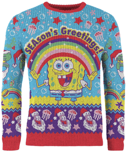 SpongeBob SquarePants SEAson's Greetings Ugly Christmas Sweater