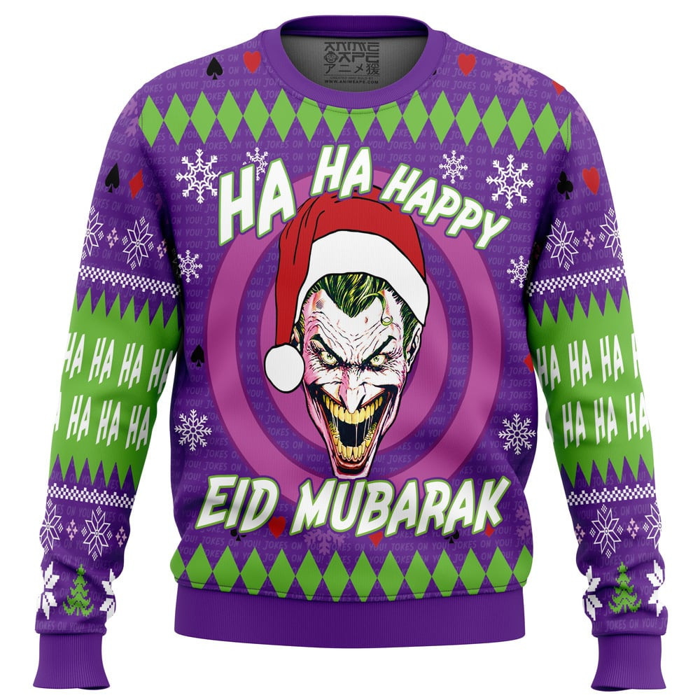 Ha Ha Ha Eid Mubarak DC Comics Ugly Christmas Sweater