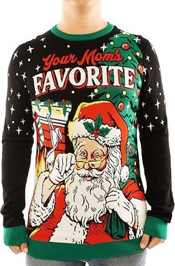 Santa Your Mom's Favorite Ugly Christmas Sweater