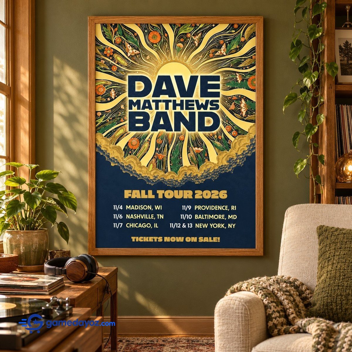 Dave Matthews Band Fall Tour 2026 Poster