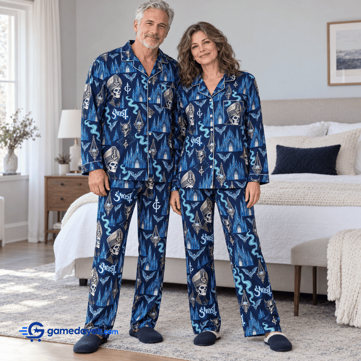 Ghost Premium Pajamas Set With Pockets For Men And Women