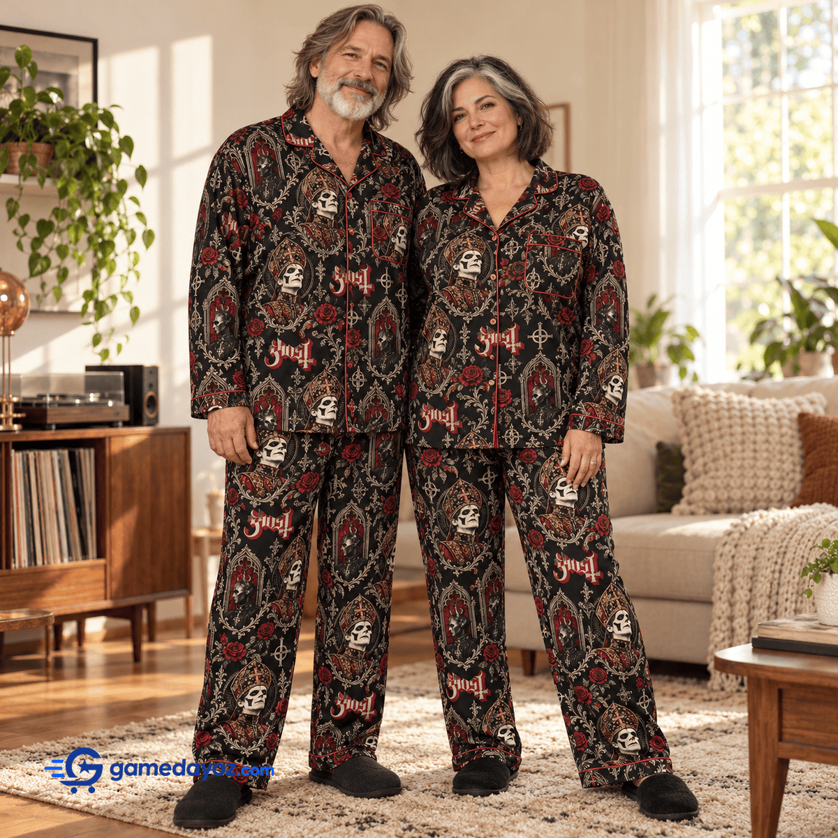 Ghost Premium Pajamas Set With Pockets For Men And Women