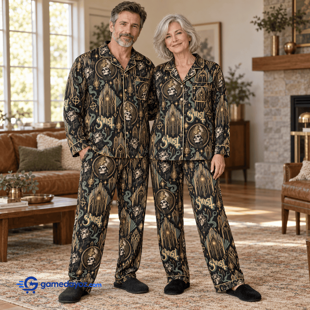Ghost Premium Pajamas Set With Pockets For Men And Women