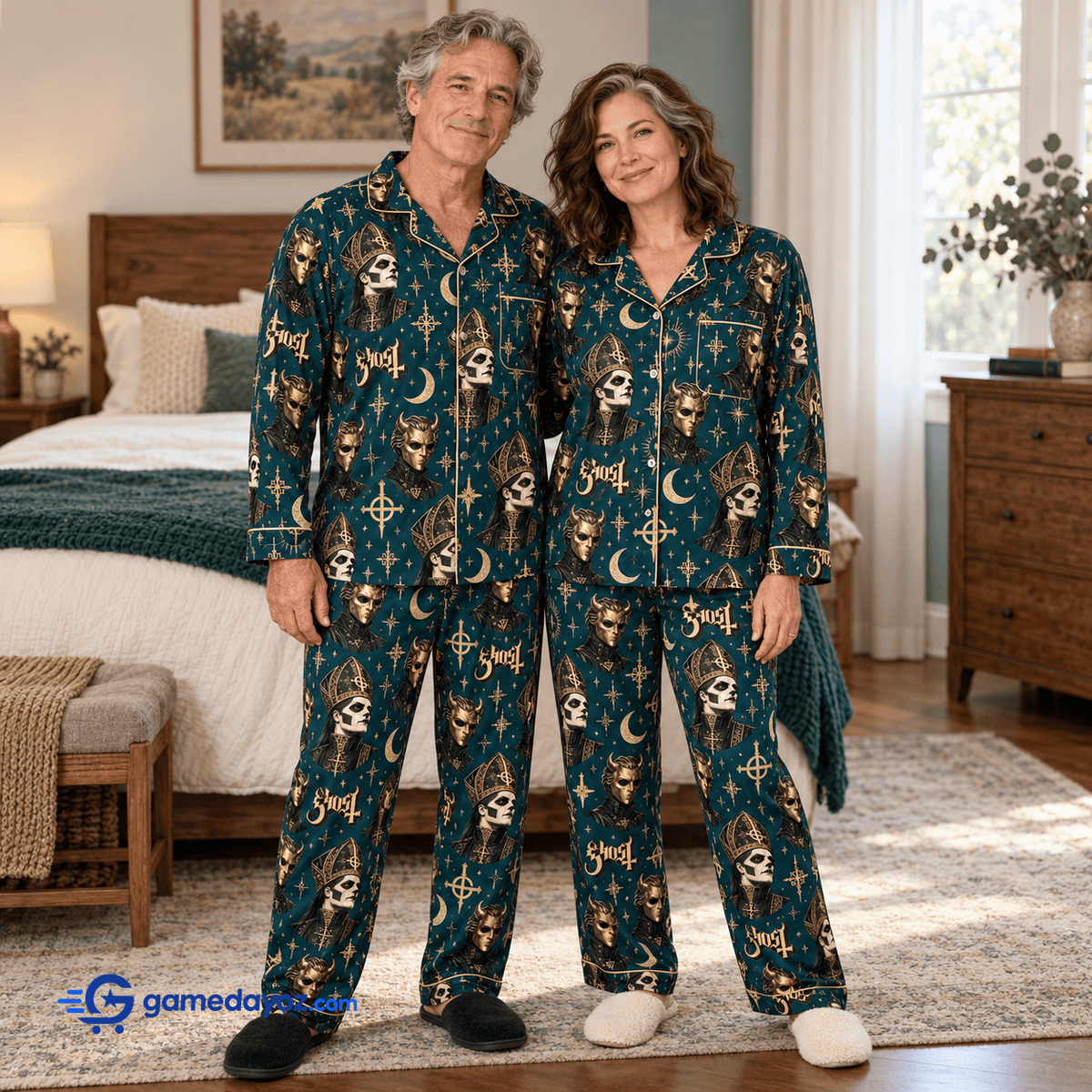 Ghost Premium Pajamas Set With Pockets For Men And Women