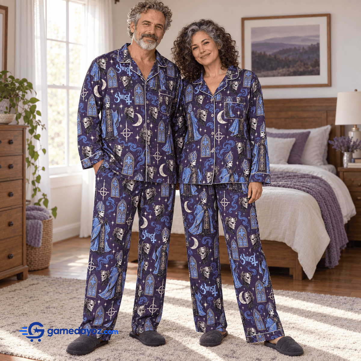 Ghost Premium Pajamas Set With Pockets For Men And Women