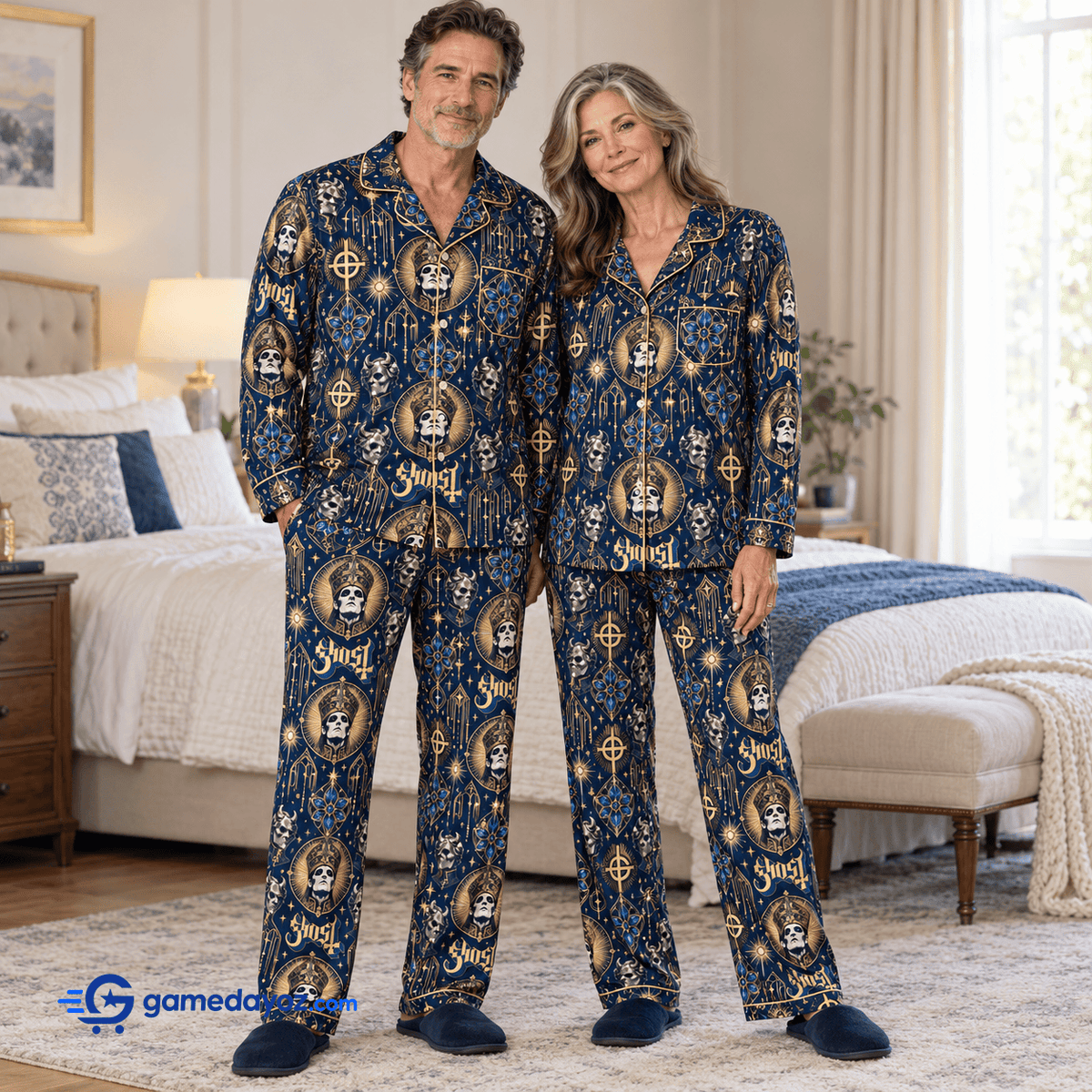 Ghost Premium Pajamas Set With Pockets For Men And Women