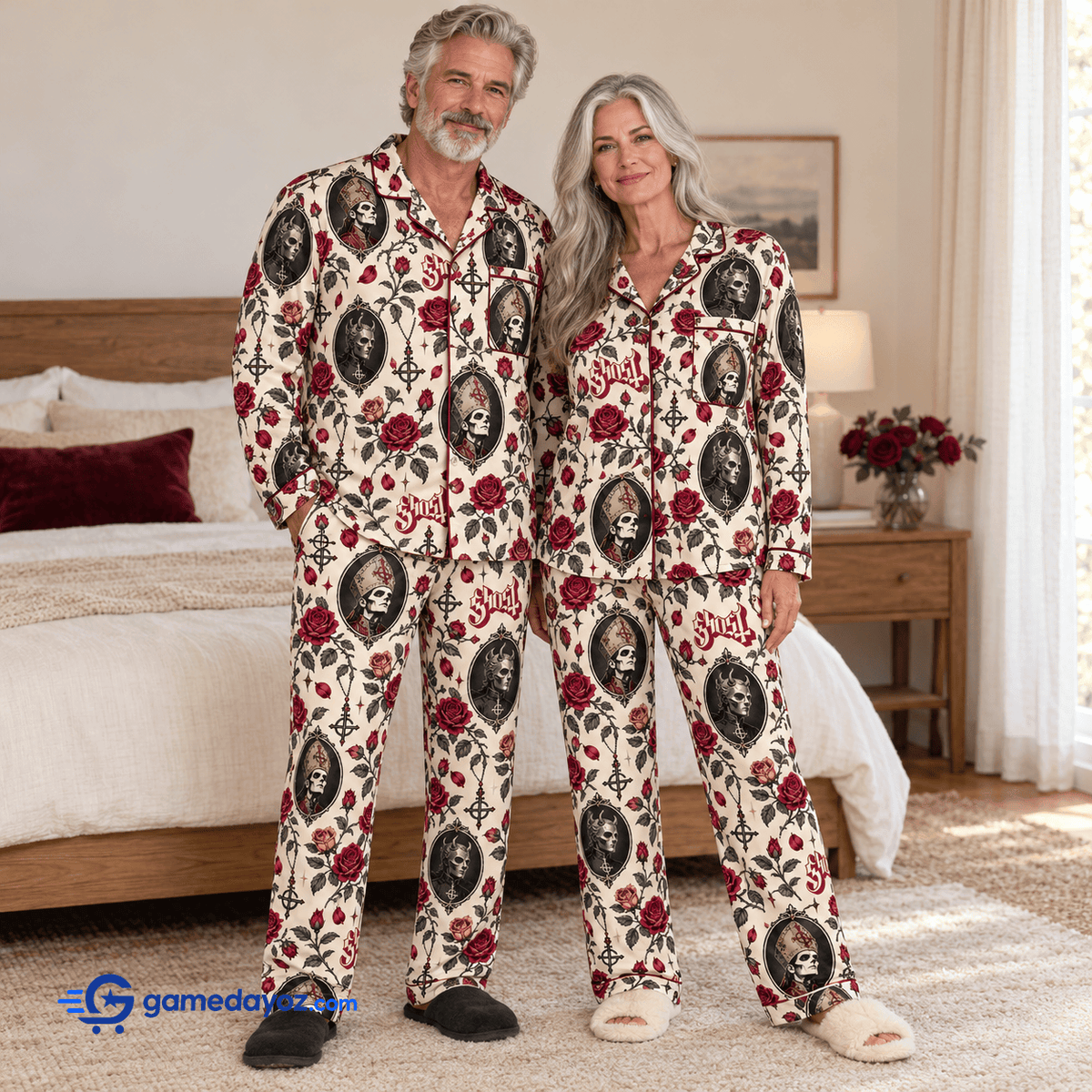 Ghost Premium Pajamas Set With Pockets For Men And Women
