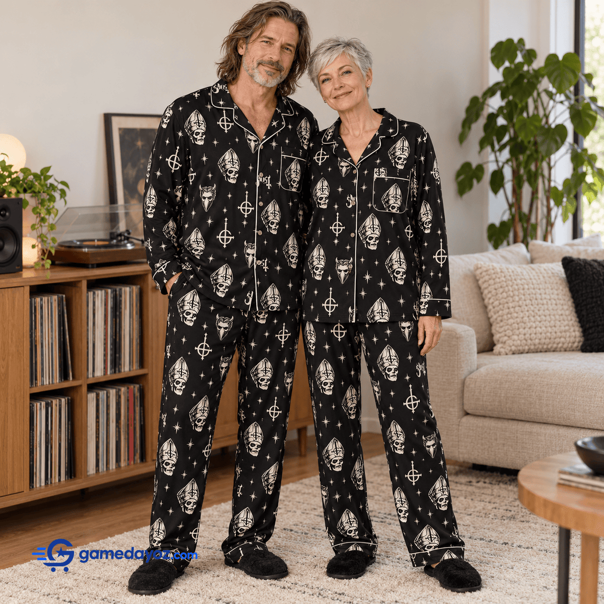 Ghost Premium Pajamas Set With Pockets For Men And Women