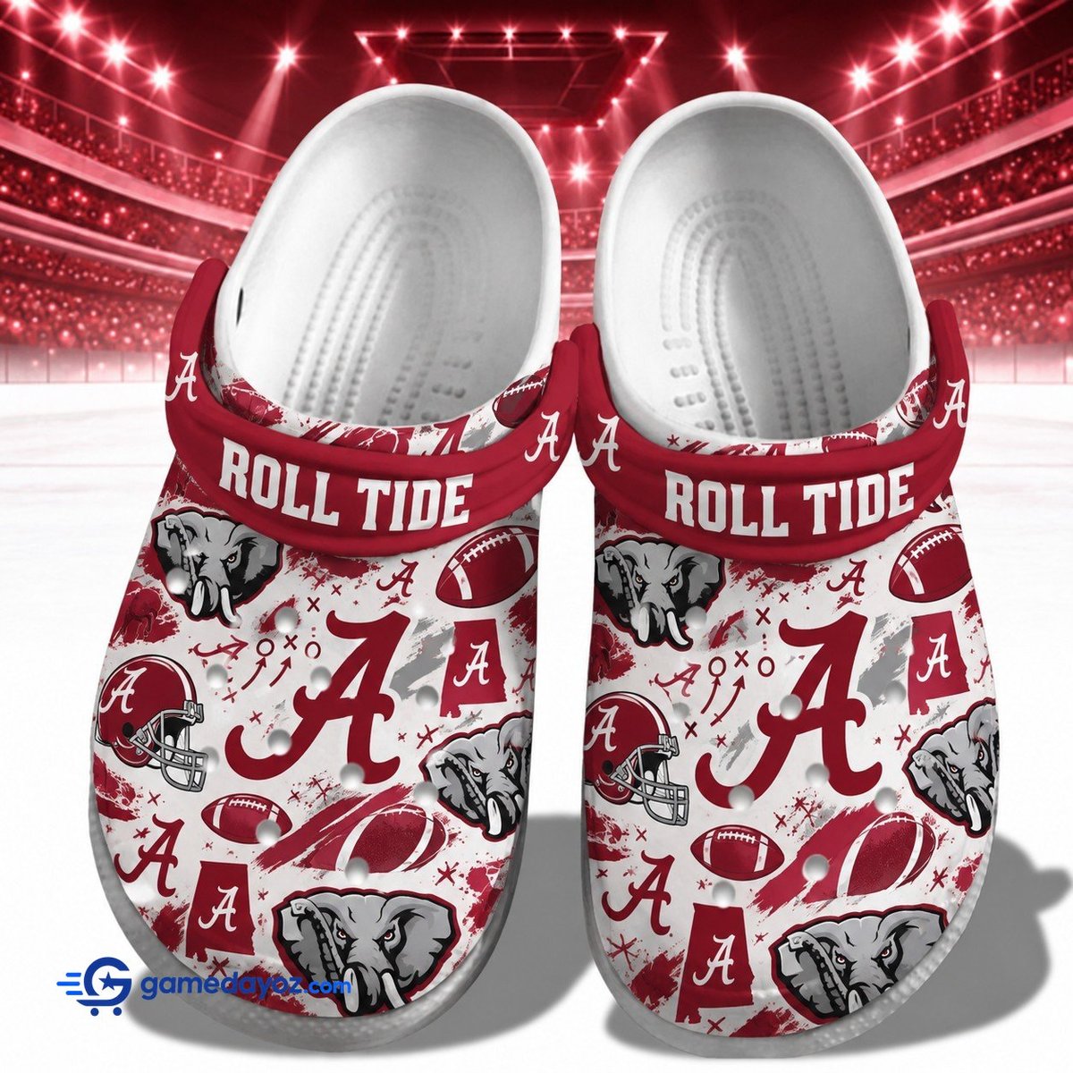 Alabama Crimson Tide Clogs for Men and Women Fans