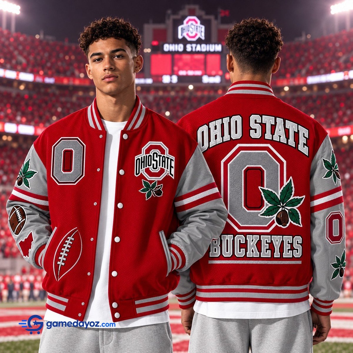Ohio State Buckeyes Premium Varsity Baseball Jacket For Fans