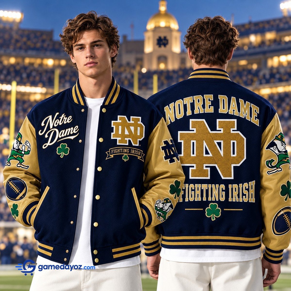 Notre Dame Fighting Irish Premium Varsity Baseball Jacket For Fans
