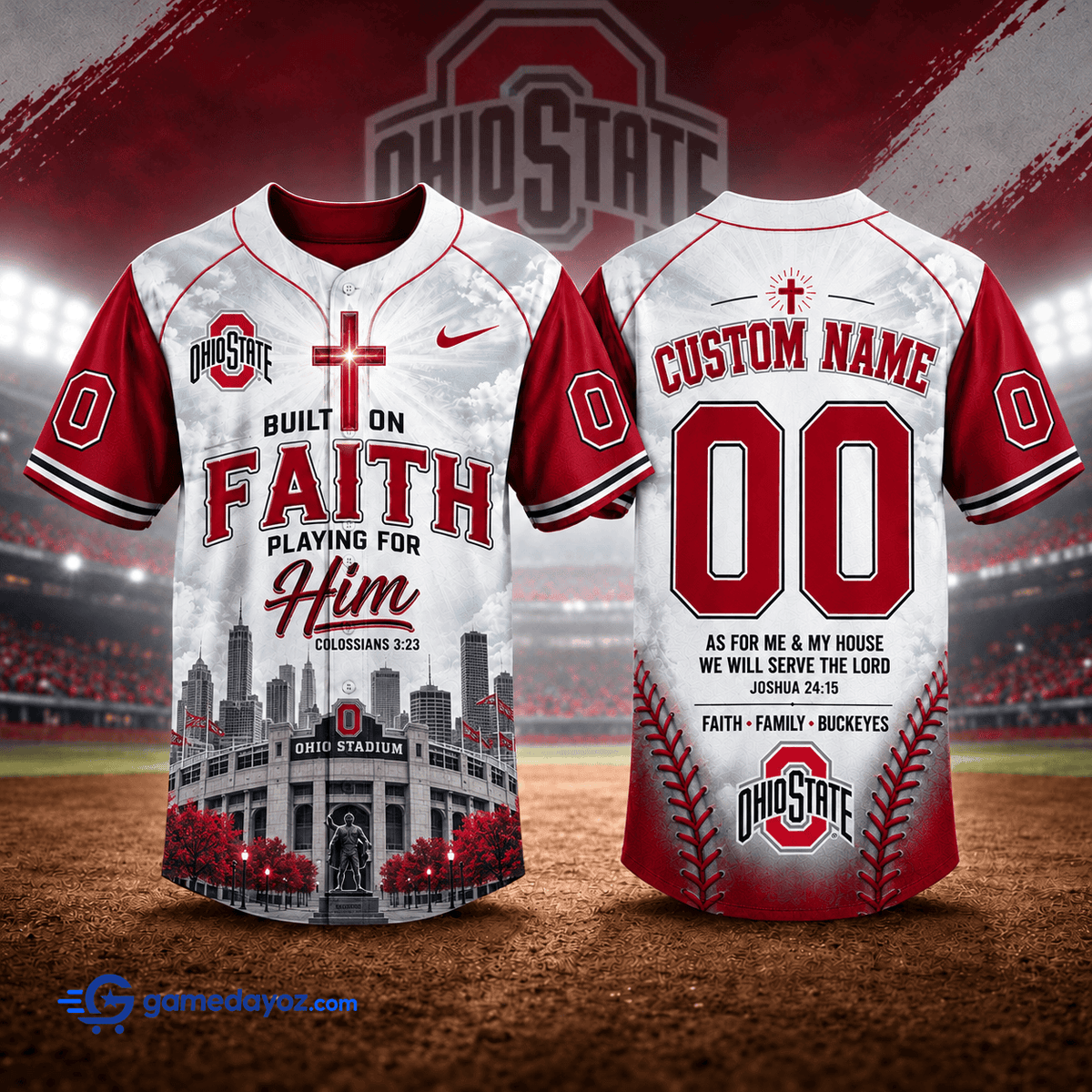 Ohio State Buckeyes Personalized Baseball Jersey for Football Fans