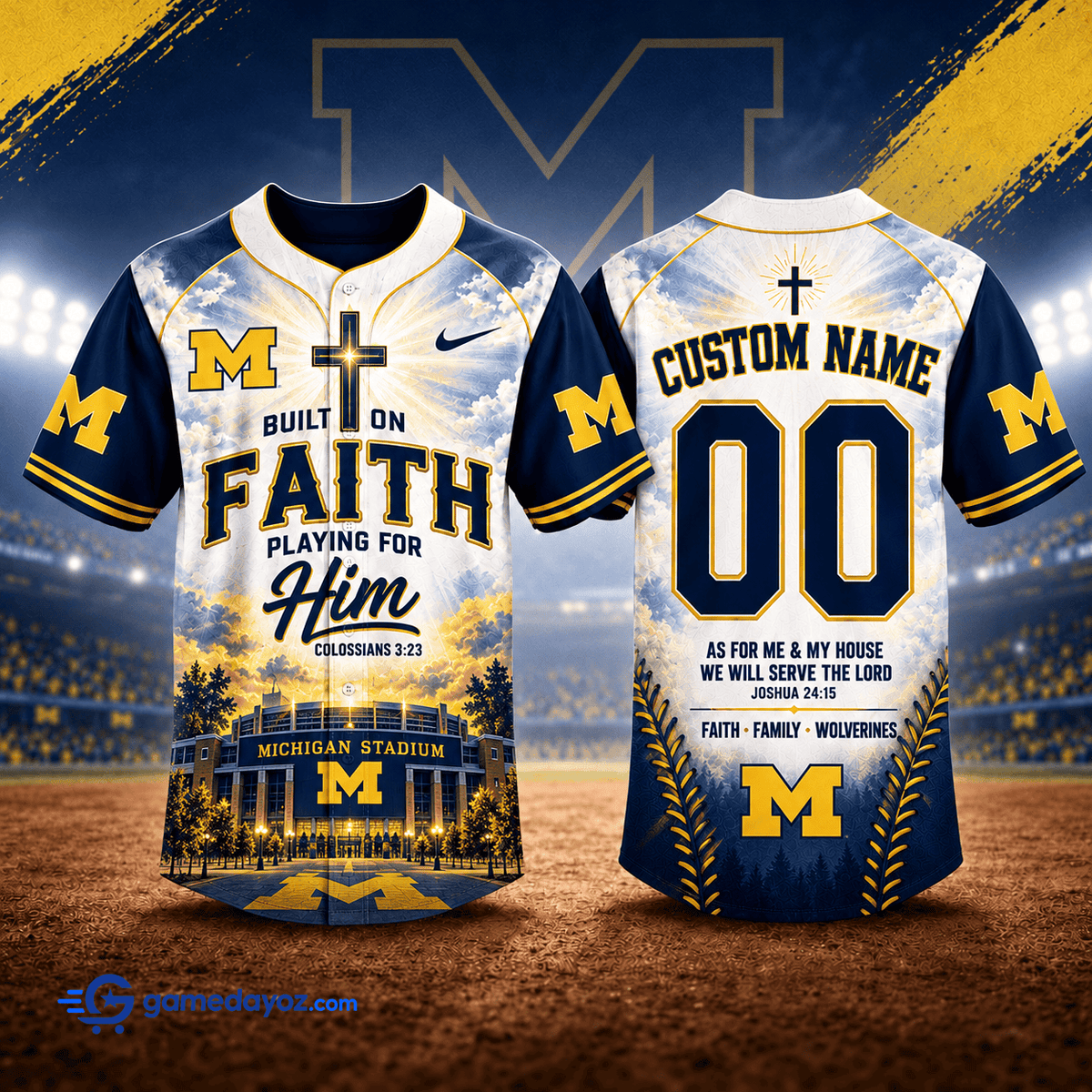 Michigan Wolverines Personalized Baseball Jersey for Football Fans