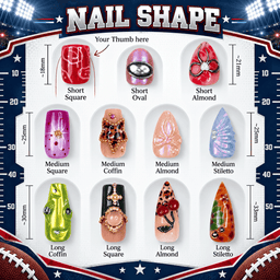 Cleveland Browns | Premium NFL Hello Kitty Bow Glam Press-On Nails Football Fan Gift NDN image 4
