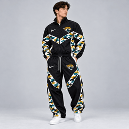 Jacksonville Jaguars | Premium NFL Team Camo Colorblock Full Zip Tracksuit Jacket & Jogger Pants Set NDN cover