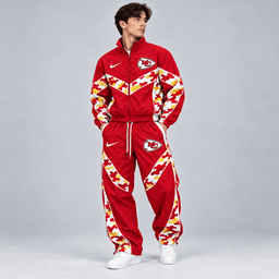 Kansas City Chiefs | Premium NFL Team Camo Colorblock Full Zip Tracksuit Jacket & Jogger Pants Set NDN cover