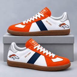 Denver Broncos | Premium NFL BW ARMY Retro Low Top Gum Sole Casual Sneakers NDN cover