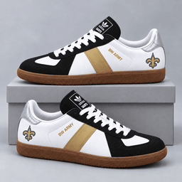 New Orleans Saints | Premium NFL BW ARMY Retro Low Top Gum Sole Casual Sneakers NDN cover
