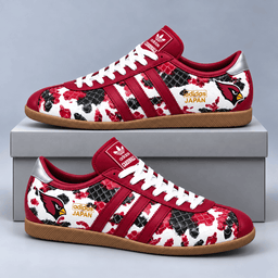 Arizona Cardinals | Premium NFL Japan Edition Abstract Floral Print Three Stripe Low Top Gum Sole Casual Sneakers NDN cover