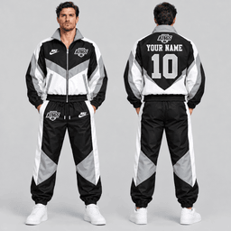 Los Angeles Kings | Premium NHL Retro Colorblock Full Zip Tracksuit Set with Personalized Name and Number NDN cover