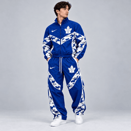 Toronto Maple Leafs | Premium NHL Urban Camo Chevron Full Zip Windbreaker Jacket and Matching Jogger Pants Tracksuit Set NDN cover