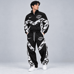 Los Angeles Kings | Premium NHL Urban Camo Chevron Full Zip Windbreaker Jacket and Matching Jogger Pants Tracksuit Set NDN cover