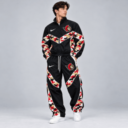 Ottawa Senators | Premium NHL Urban Camo Chevron Full Zip Windbreaker Jacket and Matching Jogger Pants Tracksuit Set NDN cover