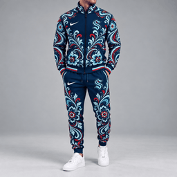 Seattle Kraken | Premium NHL Royal Floral Paisley Full Zip Track Jacket and Matching Jogger Pants Set NDN cover